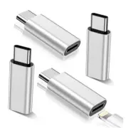 ????? ???????? Lightning to USB C Adapter for 4 Pack All Silver