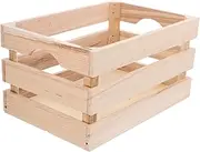 MAGICLULU Wooden Storage Crate Versatile Wooden Box for Display Minimalist Design Spacious Interior for Organizing for Home Retail and Crafts