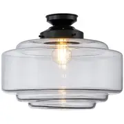 Brunswick Black DIY Lighting Clear Glassware Period Moulins Lights Batten Fix Traditional Inspirations