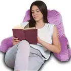 Reading Pillow for Bed Adult Size, Back Rest Pillow with Arms, Pockets and Washa
