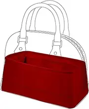 [DGAZ] Silk Purse Organizer Insert for LV Alma Bags, Luxury Handbag & Tote Organizer, Simplicity Bag Organizer（Red，Alma BB）