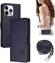 [BEENTRYS] Leather Wallet Case for Sony Xperia 1 V 5G 2023 Cover,Cat Pattern Card Holder Slots Stand Kickstand RFID Blocking Magnetic Closure PU Flip Folio Shockproof Phone Case-Blue