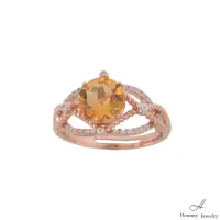 在飛比找momo購物網優惠-【幸福珠寶】黃水晶Ｋ金 戒指(財富之石 富貴 智慧)