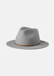 Brixton Hat Wesley Fedora Adjustable Grey