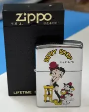 ZIPPO 1997 BETTY BOOP DANCING W/ MOUSE RARE LIGHTER UNFIRED IN BOX X961