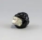 9942070 Porcelain Salt/Pepper Shaker Sheep Black W&a Vorm. Adam & Goat H5cm