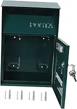 SHINEOFI Hanging Metal Mailbox with Lock Decorative Wall Mounted Suggestion Box for Home Capacity Letter Storage Stylish Design for Outdoor Use
