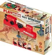 PLAYmake 4 in 1 Child-Safe Wood Workshop | World’s Only Kid-Friendly Working Jigsaw | Cuts Through Soft Wood with No Risk of Injury | Secure Base to Any Building Plate