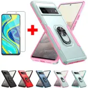 Shockproof Ring Stand Cover Heavy Duty Armor Case For Google Pixel 6/6a 7 7a Pro