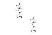 2PK Entr e Wiggly Mug Tree Cup Storage Holder Stand Kitchen Organiser Black