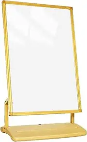 Poster Display Stand with Drawing Board,Vertical Floor-standing Poster Stand,Outdoor Advertising Recruitment Display Holder(Gold,Whiteboard)