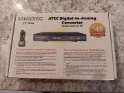 SANSONIC FT-300A ATSC Digital-to-Analog Converter Box w/Remote NEW