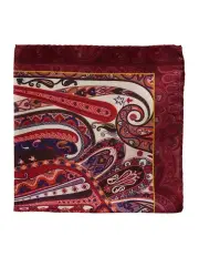 [Dom Bagnato] Acqua Paisley Silk Pochette in Red
