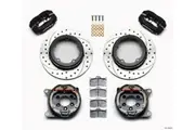 Wilwood Forged Dynapro Rear Dust Boot Brake Kit - 4-Piston 12.19" Suit Strange Street Floater Kit F5010 With Internal Park Brake WB140-12420-D-DB