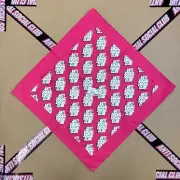 DS 100% Auth ASSC Anti Social Social Club Block Logo Pink Bandana TS New