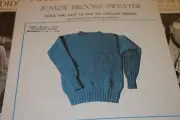 Vintage Candide Knitting Pattern Junior Brook sz 4 to 10 years