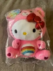 Hello Kitty x Care Bears Plush as Cheer Bear - NEW with Tags!
