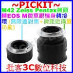 限界突破 M42鏡頭M42-EOS M超微距對焦筒式轉接環組無限遠對焦佳能EOS M EF-M轉接HELICOID調焦