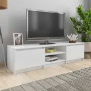 NNEVL TV Cabinet High Gloss White 140x40x35.5 cm Chipboard