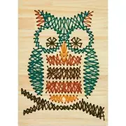 Dimensions Crafts Yarn Art Owl Stitch Art Kit 72-74210 Wall Hanging Home Decor