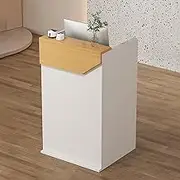 Retail Checkout Counter Table with Lockable Drawers for Beauty Salon Office Clothing Store Milk Tea Shop Yellow Size S