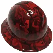 Hydro Dipped Hard Hat Ridgeline Full Brim Custom Red Naughty Boy