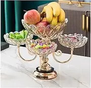 Decorative Bowls Fruit Bowl Indoor Living Room Dining Table Fruit Basket for Kitchen Countertop Stackable Multilayer Fruit Tray, Display Basket Fruit Fruit Bowl for Kitchen Counter