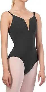 [ZYXWVU] Women's Ballet Leotard, Sleeveless, Backless Dance Leotard, Women's Dance Bodysuit with V-Neck, black, XS