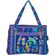 Laurel Burch Medium Tote 15"X11"-Mythical Dogs (Pack of 1)