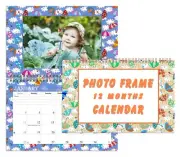 2026 Photo Frame Wall Spiral-bound Calendar - (Geometrics Edition #014)