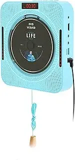 Mini DVD Player,CD Player with Remote Control Built FM Bluetooth,CD Player with Built-in Speakers,Wall CD Player for Home,Blue