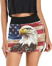 [Joisal] Cattle St. Patrick's Day Skort High Waisted Athletic Dress for Sports Running Workout Gym
