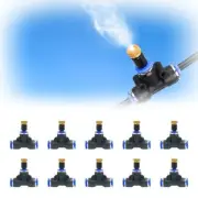 Mister Nozzle Replacement Kit, 10Pcs Outdoor Brass Mist Nozzles for 1/4''