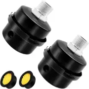2Pcs 1/2" Thread Air Compressor Silencer,Air Compressor Intake Filter Sound Muff