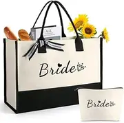 [FURTOM] Personalized Gifts Canvas Tote Bags for Women Shopping Reusable Grocery Bags Women Friends Teacher Sister Gift Idea