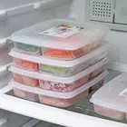 4 Grids Food Sealed Box Leak-Proof Transparent Fridge Organizer Kitchen Products