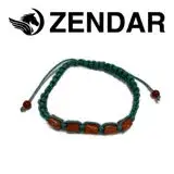 在飛比找遠傳friDay購物優惠-【ZENDAR】頂級天然紅珊瑚鼓形編織手鍊 藍色編織手鍊(7