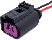 2Pin Car Engine Speaker Housing Sensor Plug Wire Harness Auto Waterproof Electronic Connector Compatible with Magotan Sagitar 1J0973772