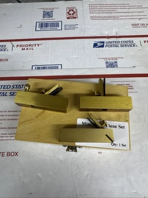3 piece Micro Mini Brass Hand Plane Set Wood Finish Planer
