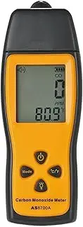 Air Quality Monitor, 0-1000ppm Gas Detector Handheld Carbon Monoxide Meter with Air Quality Monitor CO Gas Tester Monitor Detector Gau LCD Display for Living Rooms, Kitchens, basements, Offices