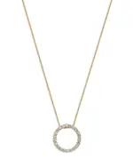 Bloomingdale's Fine Collection Diamond Circle Pendant Necklace in 14K Yellow Gold, 1.00 tcw