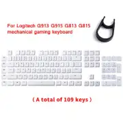 1 set A full 109 keys White Keycaps for Logitech G813 G913 G815 G915TKL Keyboard