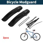 Road Bike MTB Bicycle Mudguard Front Rear 14.33" Fender Mud Guard Black 2 Pcs
