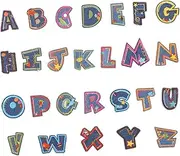 jojofuny 26pcs Small Large Iron on Letter Patches Embroidered Alphabet Patches for Clothing Repair Decor