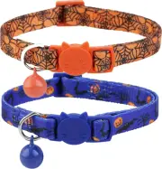 Halloween Cat Collar Set of 2 Kitten Collars