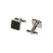 Van Heusen Men's Square Shirt T-Bar Cufflinks Formal Business Accessory Silver
