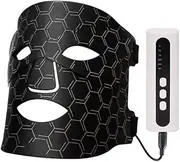 8 Color Skin LED Light Therapy Silicone Face Mask, 144 Light Beads, Photon Light Beauty Instrument, USB Chargeable Optical Cosmetic Mask Portable Neck Skin Rejuvenation Facial Care Mask. Anti Aging Skin Tightening Wrinkles For Girls Women