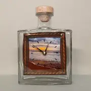 Table clock hand made by thebottleologist. YOUR photo can be used if preferred.