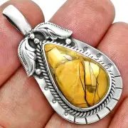 Premium Quality Brecciated Mookaite 925 Sterling Silver Pendant Jewelry P-1568