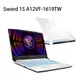 微星 Sword 15 A12VF-1619TW i7-12650H/RTX4060/1TB 15.6吋 白色電競筆電